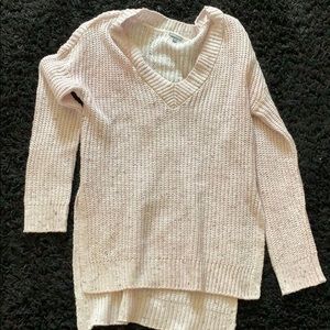 Light pink chunky knit sweater